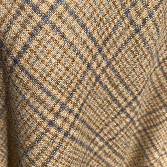 Vintage 50s 60s pendleton wool plaid skirt XS S tartan made in USA beige blue - Picture 7 of 10